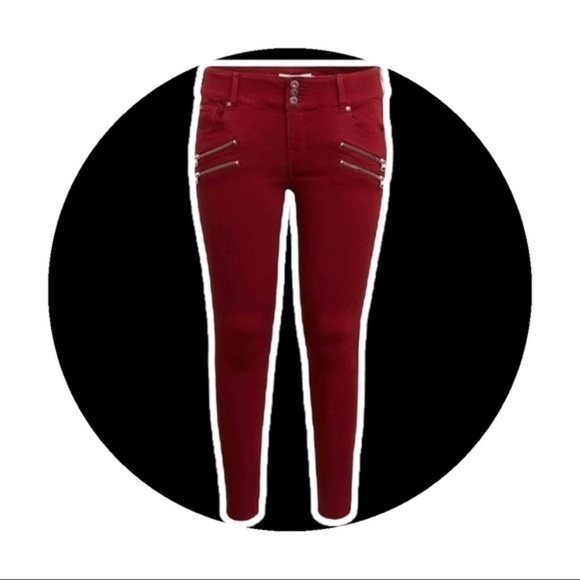 TORRID JEGGING - SUPER STRETCH DARK RED NWOT - Picture 2 of 6